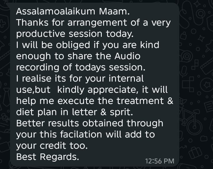 Participant testimonial message 3
